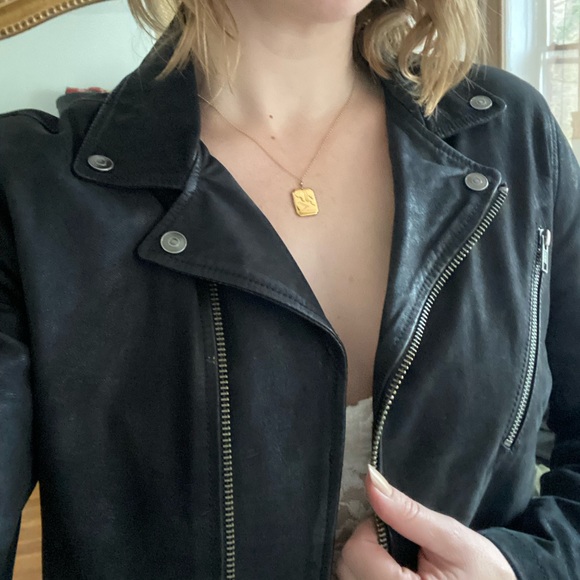 Members Only Black Leather Motorcycle Jacket - Picture 4 of 4